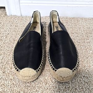 Soludos Platform Black Espadrille Slip-On Shoes Size 5